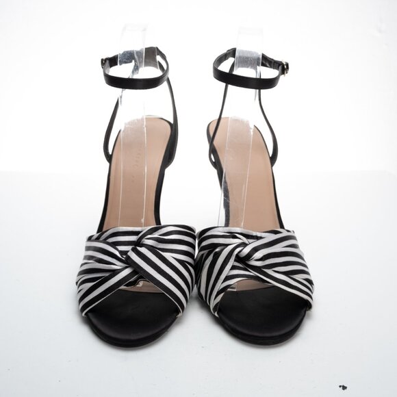 ZARA Trafaluc black white stripe high heels size 40 - Picture 5 of 12